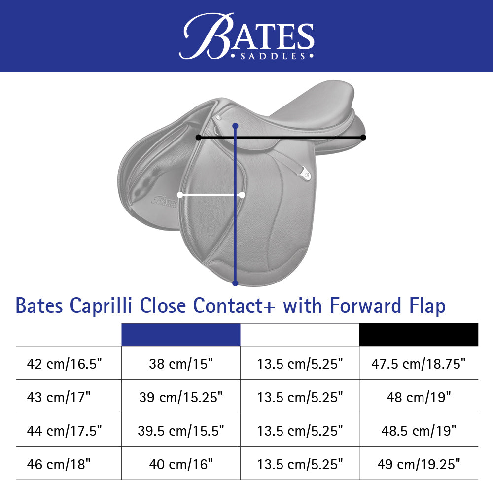 Bates Caprilli Close Contact with Forward Flap with Heritage Leather